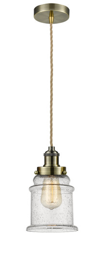 Edison One Light Mini Pendant in Antique Brass (405|100AB10RE1HABG184)