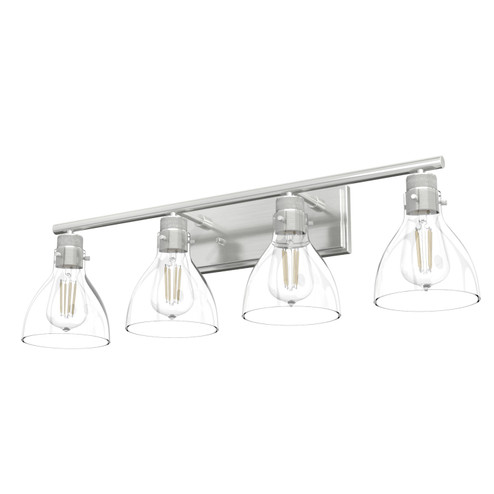 Van Nuys Four Light Bathroom Vanity in Brushed Nickel (47|48040)