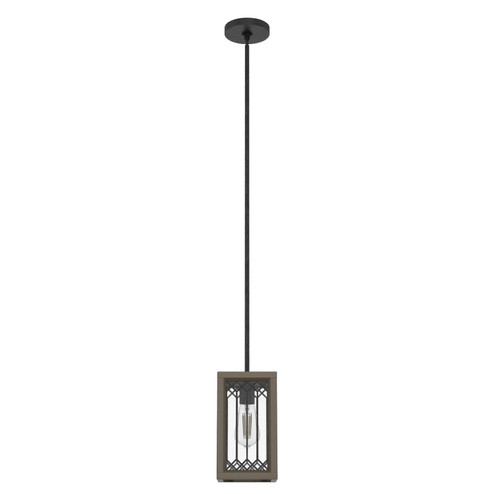 Chevron One Light Mini Pendant in Rustic Iron (47|19973)