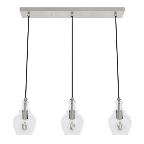 Maple Park Three Light Linear Cluster in Brushed Nickel (47|19901)