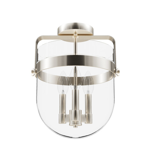 Karloff Three Light Flush Mount in Brushed Nickel (47|19836)