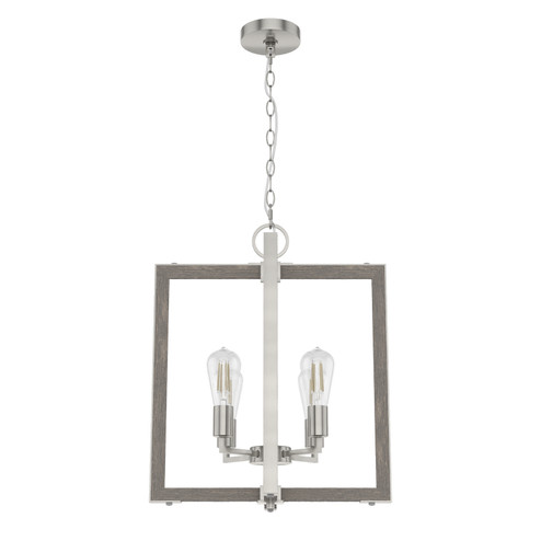 Woodburn Four Light Foyer Pendant in Brushed Nickel (47|19805)