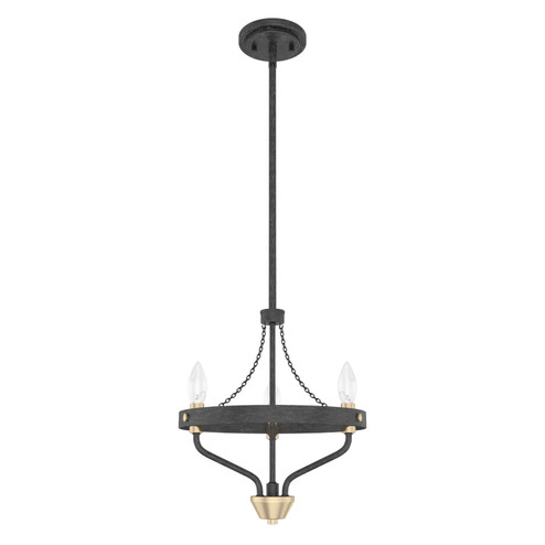 Merlin Three Light Chandelier in Rustic Iron (47|19803)