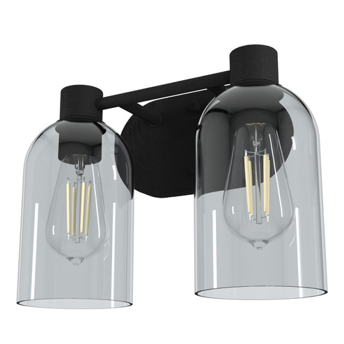 Lochemeade Two Light Bathroom Vanity in Natural Black Iron (47|19779)