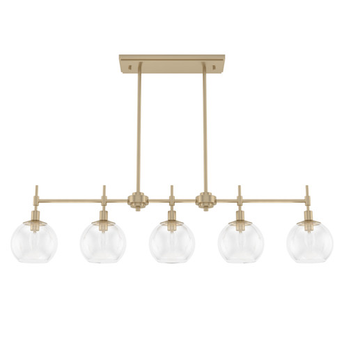 Xidane Five Light Linear Chandelier in Alturas Gold (47|19747)