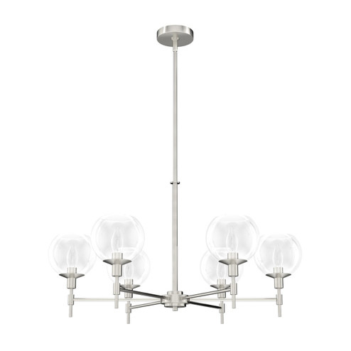 Xidane Six Light Chandelier in Brushed Nickel (47|19744)