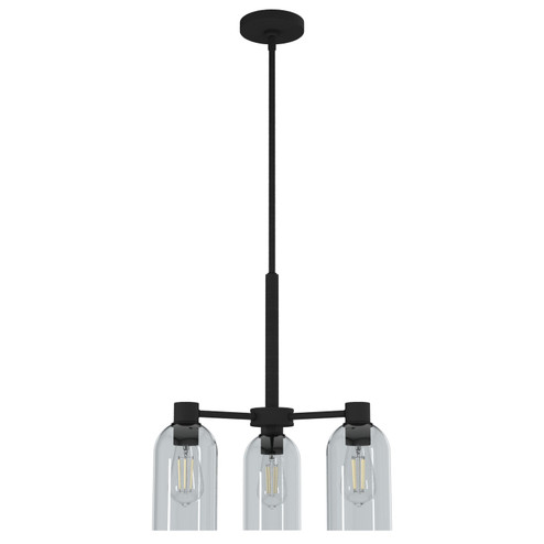 Lochemeade Three Light Chandelier in Natural Black Iron (47|19707)