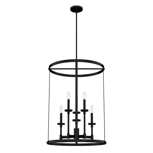 Briargrove Six Light Foyer Pendant in Matte Black (47|19698)