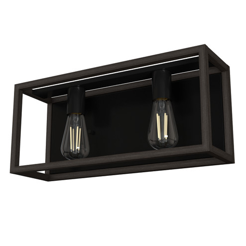 Squire Manor Two Light Vanity in Matte Black (47|19671)