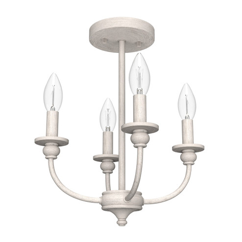 Southcrest Four Light Flush Mount in Distressed White (47|19643)