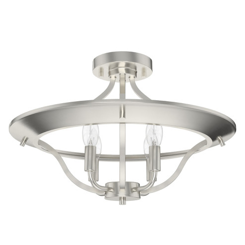 Perch Point Four Light Flush Mount in Brushed Nickel (47|19423)