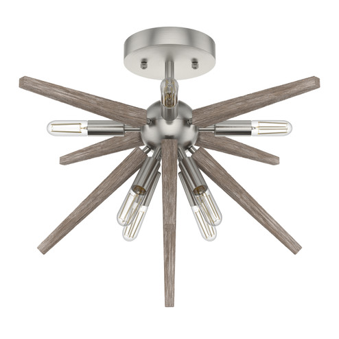 Jupiter Star Eight Light Semi-Flush Mount in Brushed Nickel (47|19348)