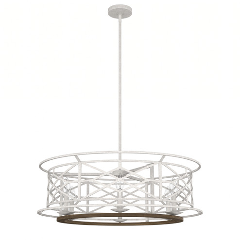 Langwood Six Light Chandelier in Distressed White (47|19330)