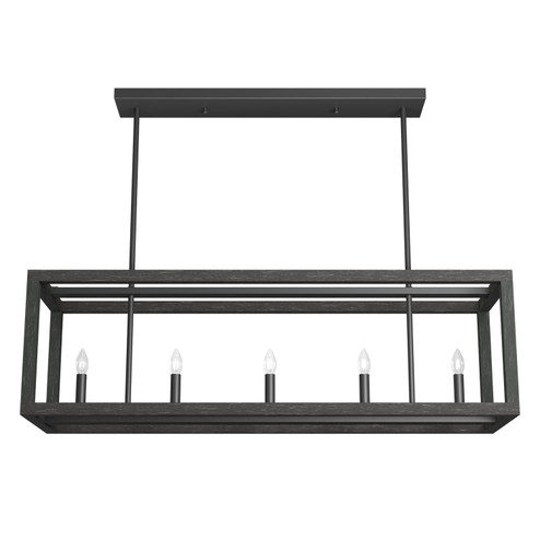 Squire Manor Five Light Chandelier in Matte Black (47|19090)