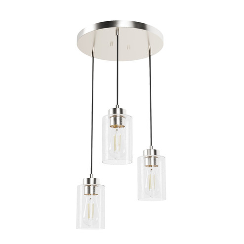 Hartland Three Light Pendant in Brushed Nickel (47|13062)