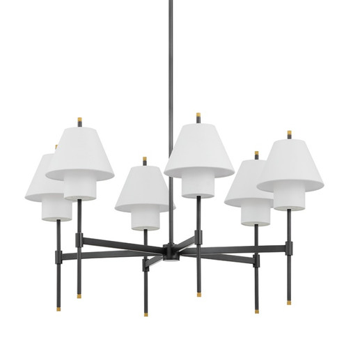 Glenmoore Six Light Chandelier in Aged Brass (70|PI1899806AGBDB)