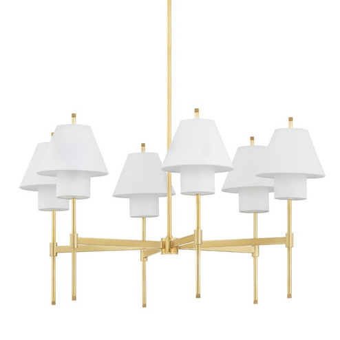 Glenmoore Six Light Chandelier in Aged Brass (70|PI1899806AGB)