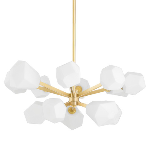 Tring LED Chandelier in Aged Brass (70|PI1894813AGB)