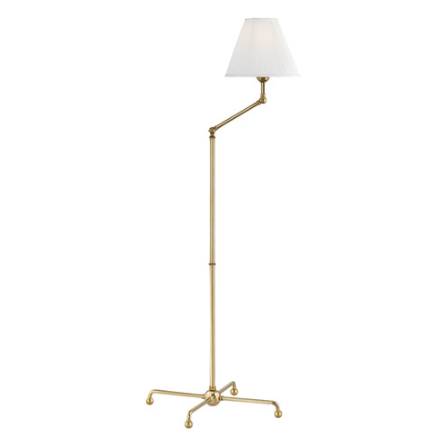 Classic No.1 One Light Floor Lamp in Aged Brass (70|MDSL108AGB)