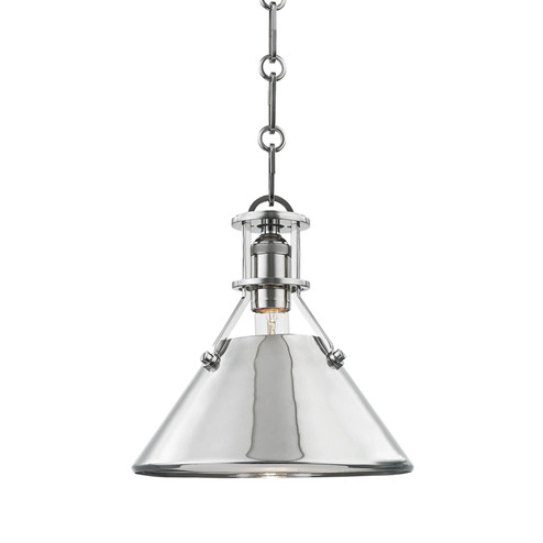Metal No.2 One Light Pendant in Polished Nickel (70|MDS951PN)