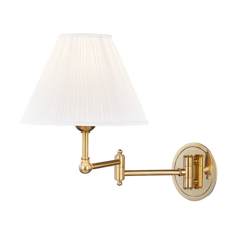 Signature No.1 One Light Wall Sconce in Aged Brass (70|MDS603AGB)