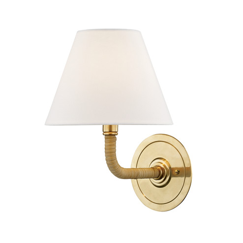 Curves No.1 One Light Wall Sconce in Aged Brass (70|MDS500AGB)