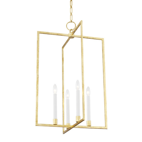 Middleborough Four Light Pendant in Gold Leaf (70|MDS422GL)