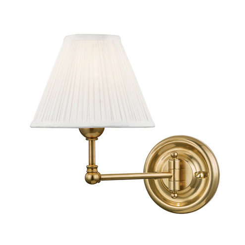 Classic No.1 One Light Wall Sconce in Aged Brass (70|MDS101AGB)