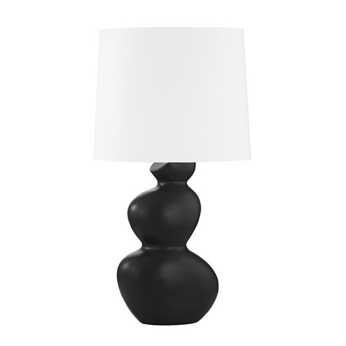 Kingsley One Light Table Lamp in Aged Brass/Ceramic Satin Black (70|L1737AGBCSB)