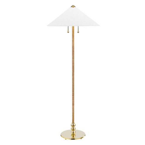 Flare Two Light Floor Lamp in Aged Brass (70|L1399AGB)