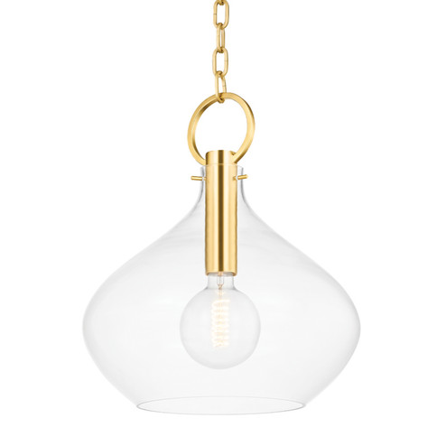 Lina One Light Large Pendant in Aged Brass (70|BKO253AGB)