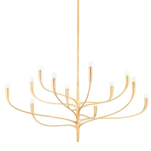 Labra 12 Light Chandelier in Vintage Gold Leaf (70|9612VGL)