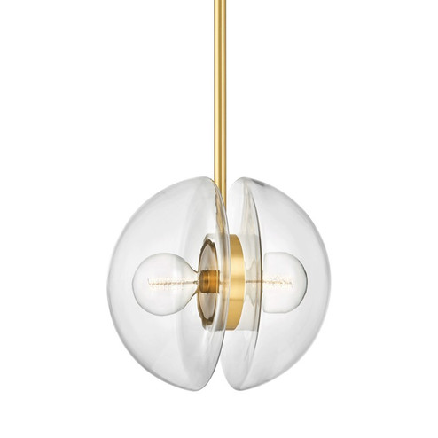 Kert Two Light Pendant in Aged Brass (70|9417AGB)