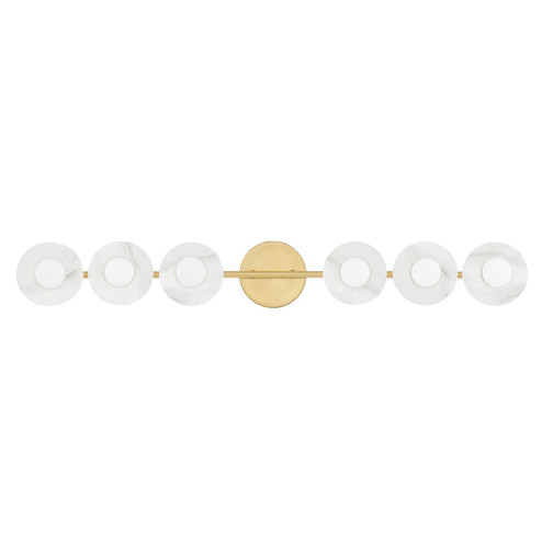 Elmont Six Light Bath Bracket in Aged Brass (70|9206AGB)