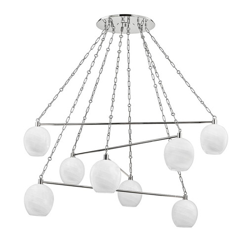 Asbury Park Eight Light Chandelier in Polished Nickel (70|9155PN)