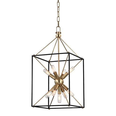 Glendale Nine Light Pendant in Aged Brass (70|8912AGB)