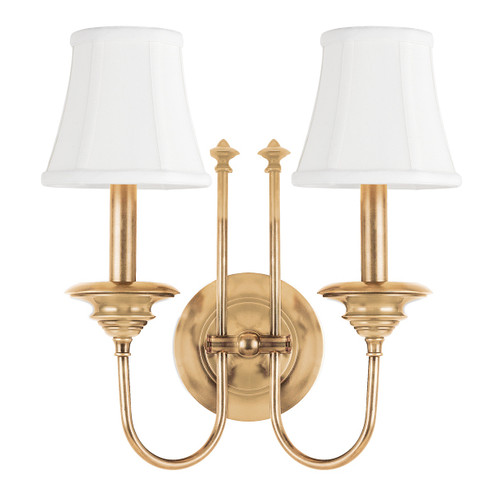 Yorktown Two Light Wall Sconce in Aged Brass (70|8712AGB)