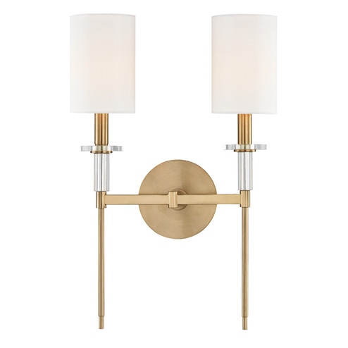 Amherst Two Light Wall Sconce in Aged Brass (70|8512AGB)