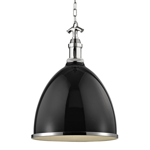 Viceroy One Light Pendant in Black/Polished Nickel (70|7718BPN)