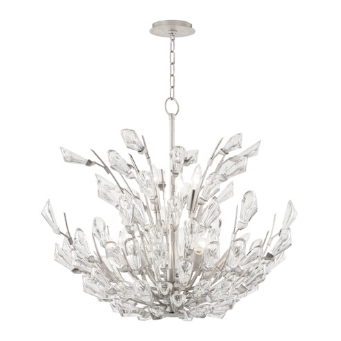 Tulip Nine Light Chandelier in Silver Leaf (70|7228SL)