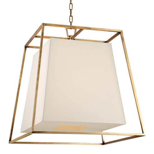 Kyle Six Light Chandelier in Aged Brass (70|6924AGBWS)