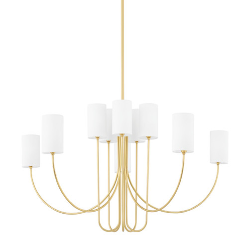 Harlem Ten Light Chandelier in Aged Brass (70|6848AGB)