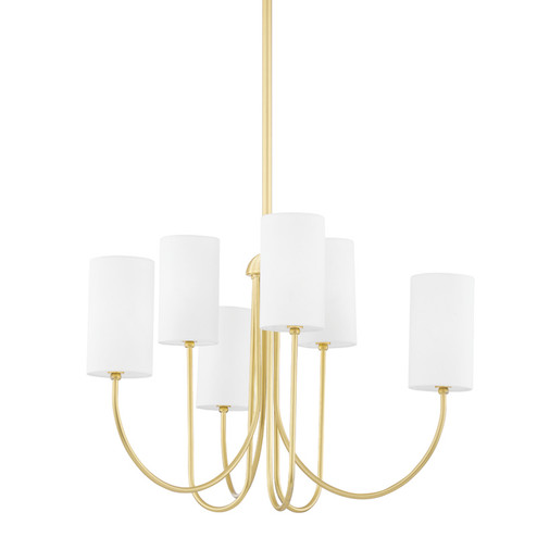 Harlem Six Light Chandelier in Aged Brass (70|6828AGB)