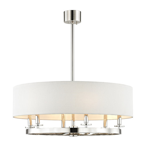 Durham Six Light Chandelier in Polished Nickel (70|6530PN)