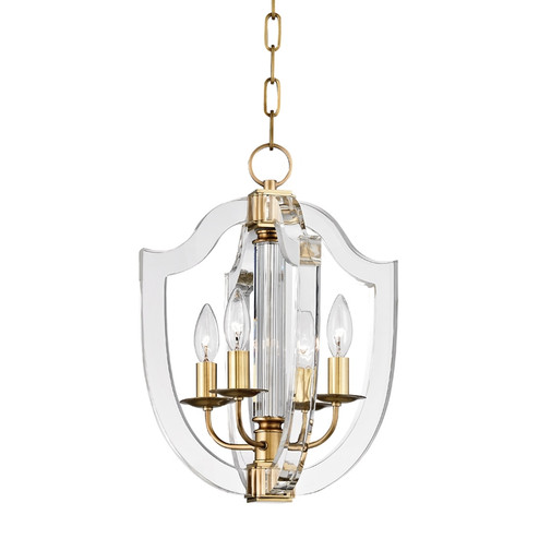 Arietta Four Light Pendant in Aged Brass (70|6512AGB)