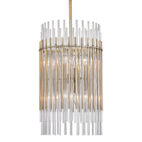 Wallis Eight Light Pendant in Aged Brass (70|6315AGB)
