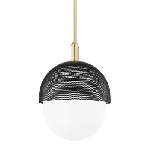 Nyack One Light Pendant in Aged Brass/Black (70|6114AGBBK)