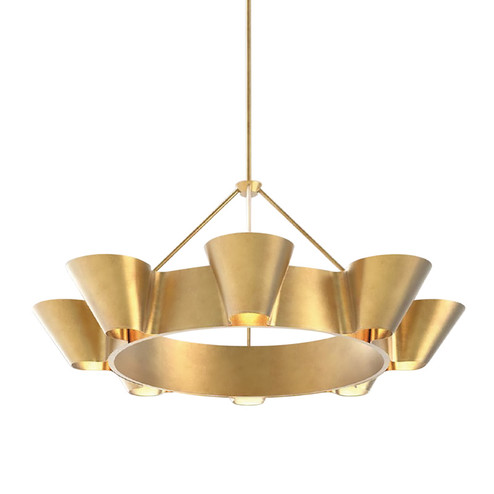 Reeve Eight Light Chandelier in Vintage Gold Leaf (70|5638VGL)