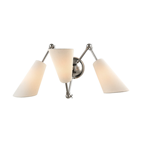 Buckingham Three Light Wall Sconce in Polished Nickel (70|5300PN)