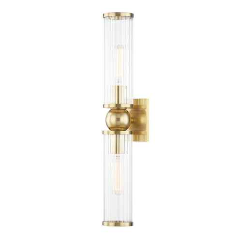Malone Two Light Wall Sconce in Aged Brass (70|5272AGB)